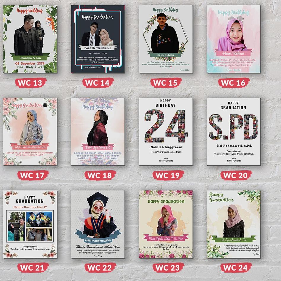 Harga TERMURAAH.. Kado Pacar, Sahabat, Teman Hadiah Ucapan Ulang Tahun, Wisuda, Pernikahan Watercolo
