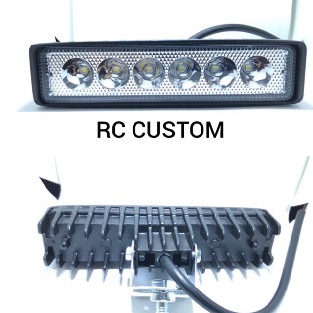 lampu sorot led bar cree worklight 18w panjang 6mata 12v tembus kabut motor mobil