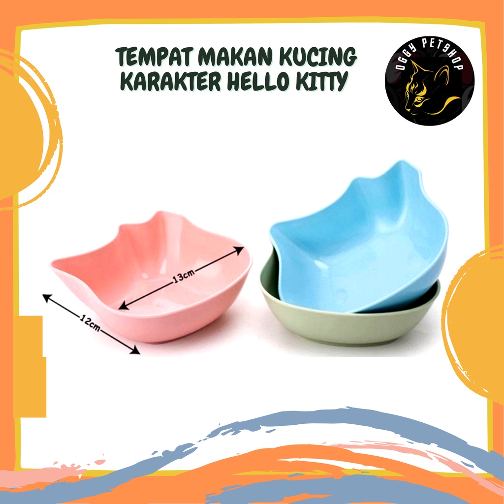 Mangkuk Tempat Makan Kucing Cat Bowl Mp 99 karakter helo kitty