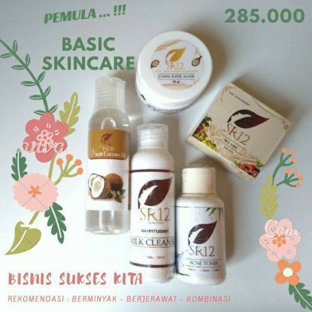 Paket pemula basic skincare sr12 berjerawat
