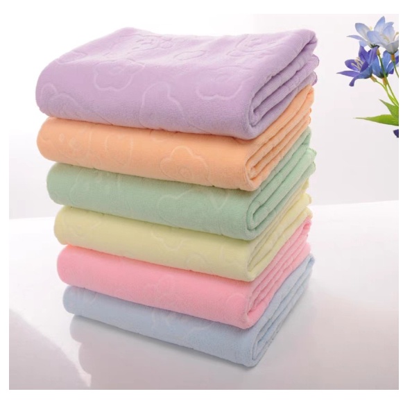 Handuk Dewasa 70X140cm Microfiber Motif Beruang Bahan Serat Air