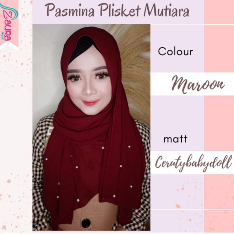 PASMINA PLISKET MUTIARA ORI ZAURA