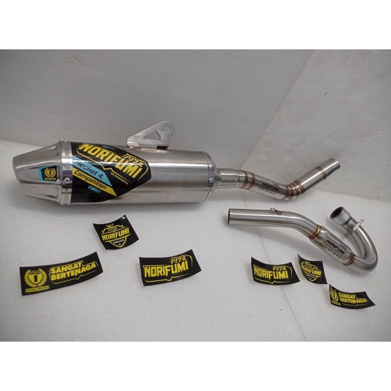 KNALPOT NORIFUMI ROCKET 4 KOMPETISI PNP KLX CRF DTRACKER WR155
