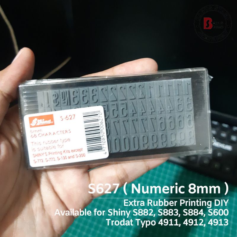 

Shiny Extra Rubber 8mm 8 mm S627 S-627 S 627 ( Spare Part Printing Kit )
