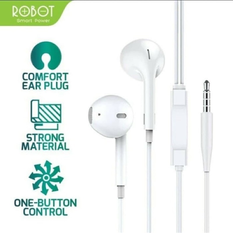 HANDSET MURAH HEADSET HENSET HANDSFREE ROBOT RE10 / headset handsfree earphone earphone ROBOT RE10 deep BASS ORIGINAL