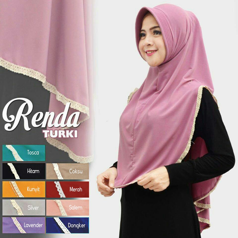 Hijab Renda Turki Pad Antem Shopee Indonesia