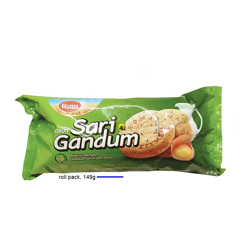 

Roma - Biskuit Sari Gandum - Kemasan ROLL 149g