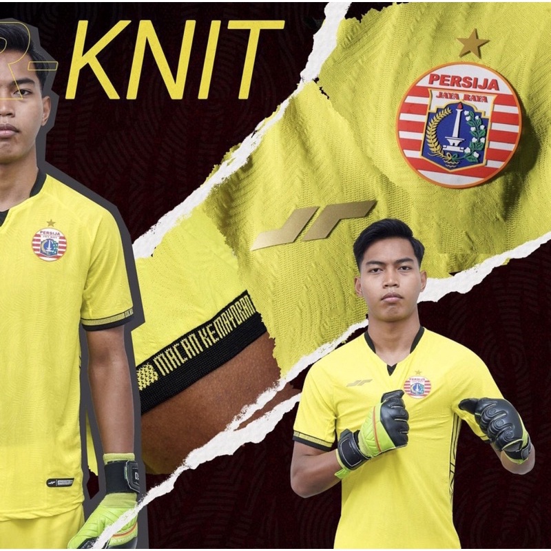 Jersey Persija Jakarta Player Issue Home Yellow Kit Goalkeeper 2022 2023 Fervor Knit Original Appare