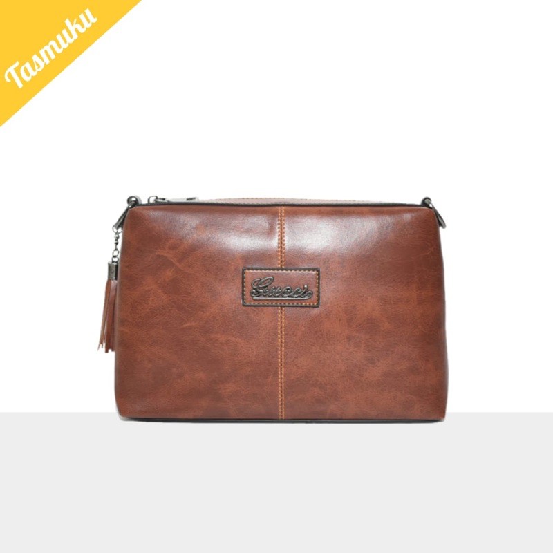 TAS KULIT  PRIA WANITA TAS KERJA PRIA WANITA TAS SLEMPANG  PIRAMID 02  TAS SLINGBAG WANITA PRIA TAS 