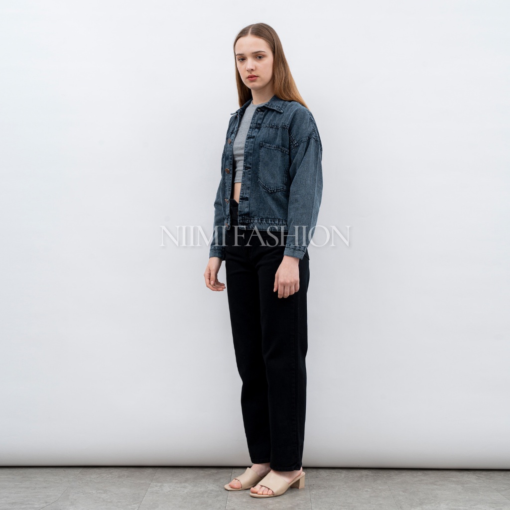 NIMI - Nacy Jacket Mom Jeans Wanita Jacket Crop Denim