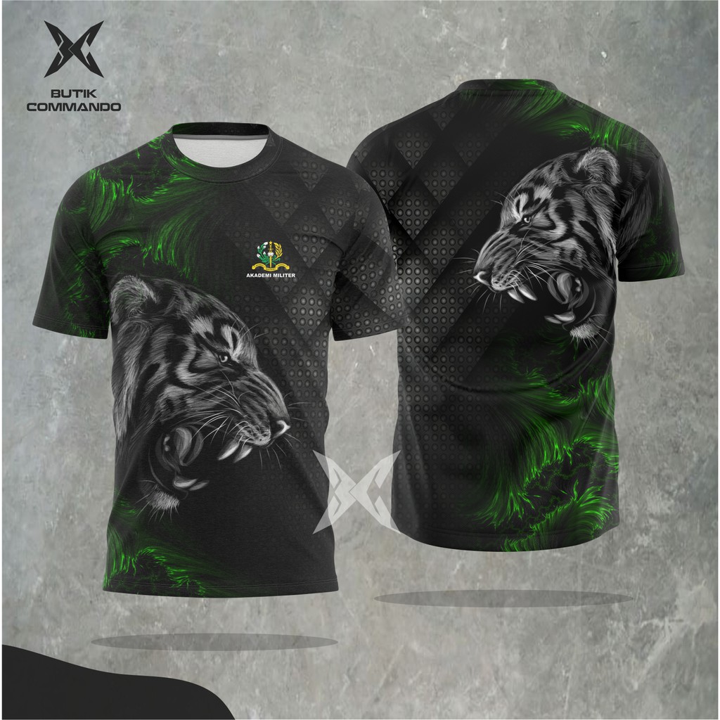 Kaos Jersey Fullprinting Akademi Militer Model Carbon Tiger