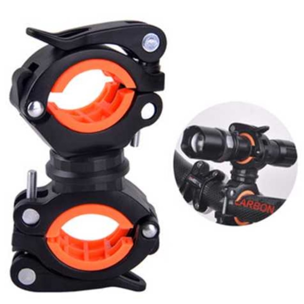 TERMURAH!!! Clamp Penjepit Lampu Senter Sepeda 360 Derajat / Realpict