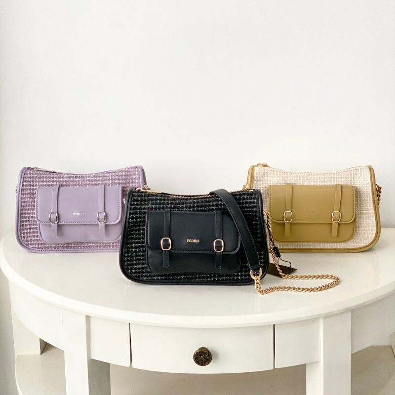 PDR NEW TWEED SLINGBAG / TAS PEDRO / TAS IMPORT WANITA