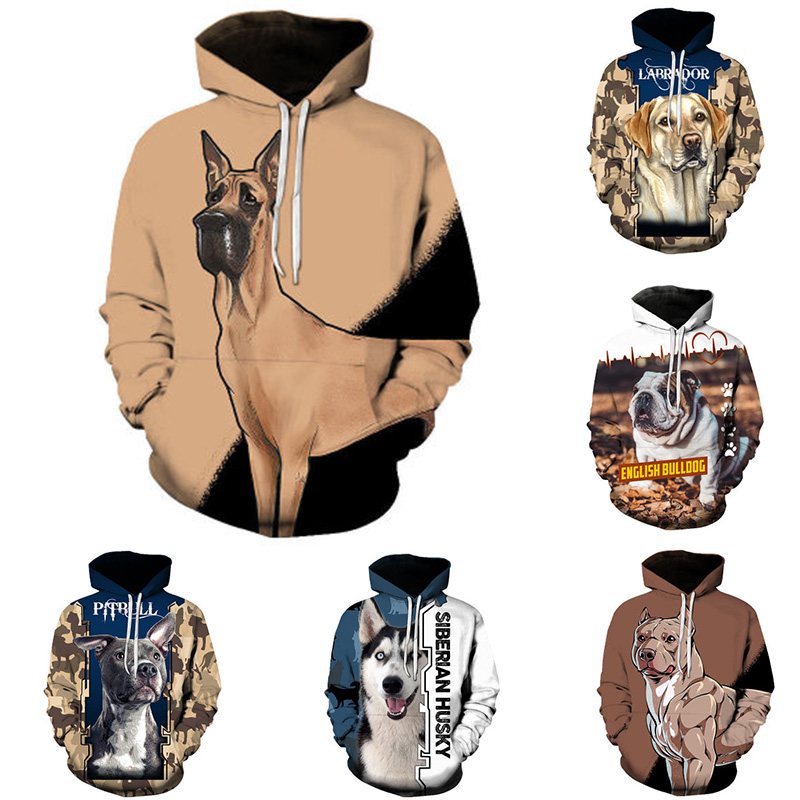 Sweater Hoodie Lengan Panjang Model Longgar Motif Hewan Anjing Labrador 3d Untuk Pria Shopee Indonesia