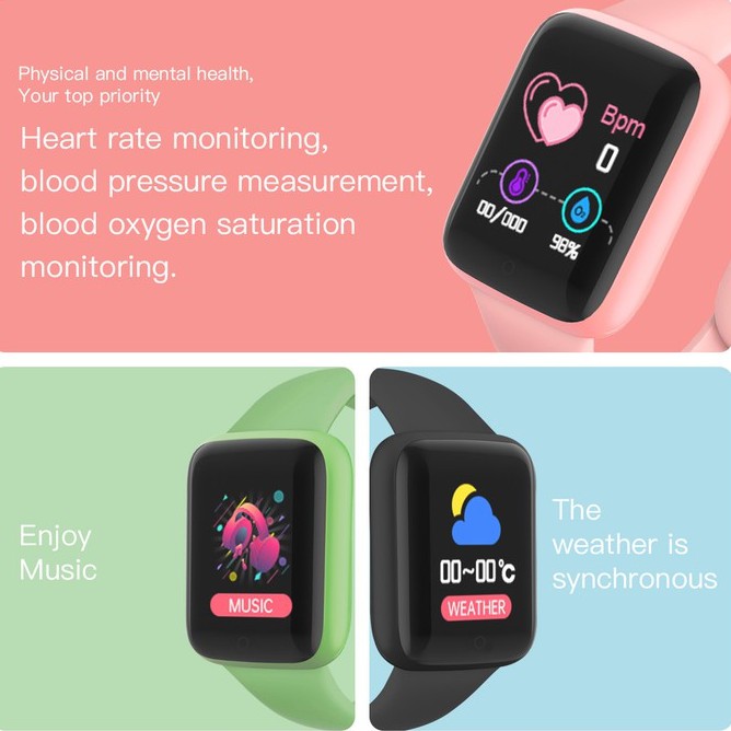 SMARTWATCH D20 Y68M Macaron Jam Tangan Pria Wanita Digital Smartwatch Bluetooth WATCHKITE WKOS