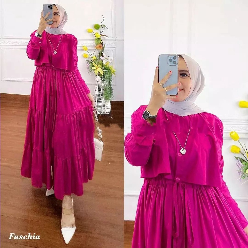 MOLA DRESS BL KATUN RAYON LD 110 CM PB 138 CM KANCING HIDUP BUSUI Gamis Rayon  BAJU GAMIS WANITA MODEL  TERBARU BAJU DRES FASHION TERBAUR MODEL SIMPLE DAN ELEGAN BAJU DRES 2022