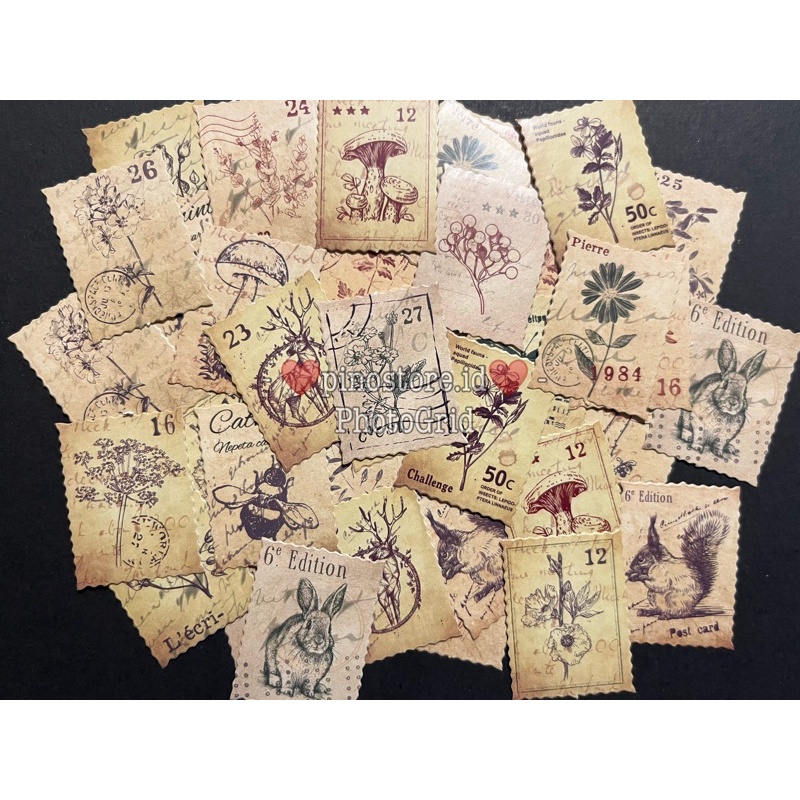 

Stiker Bentuk Stempel Gaya Antik Cocok Untuk Jurnal by Journaling With Chel