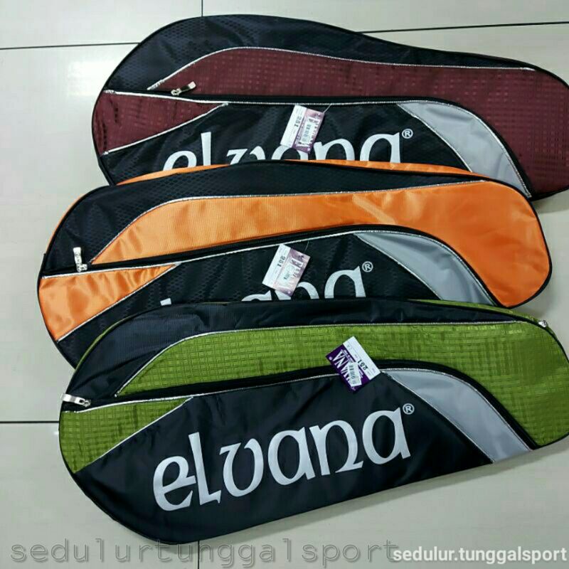 Tas Raket Badminton Tenis Original Elvana 2R&3R Bagus Tas Raket Jinjing Selempang Badminton Dengan 3