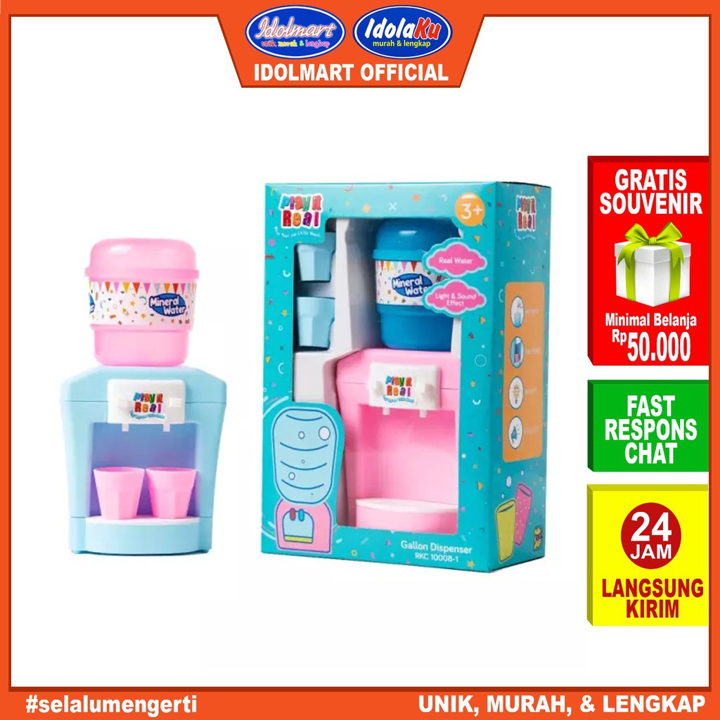 IDOLAKU Mainan Play It Real Gallon Dispenser / Masak-Masakan Galon Air