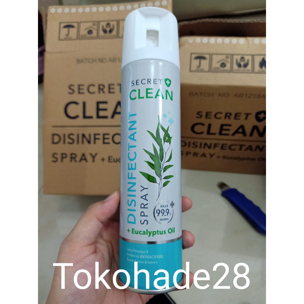 SECRET CLEAN Disinfectant Aerosol Plus Eucalyptus / Lavender / Green Tea Oil 200 ml