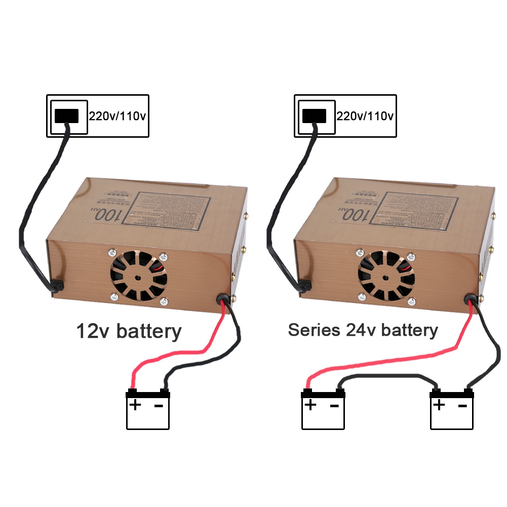 Charger Aki Accu Baterai Mobil Lead Acid Smart Battery Charger 12V/24V 200AH LD-002S
