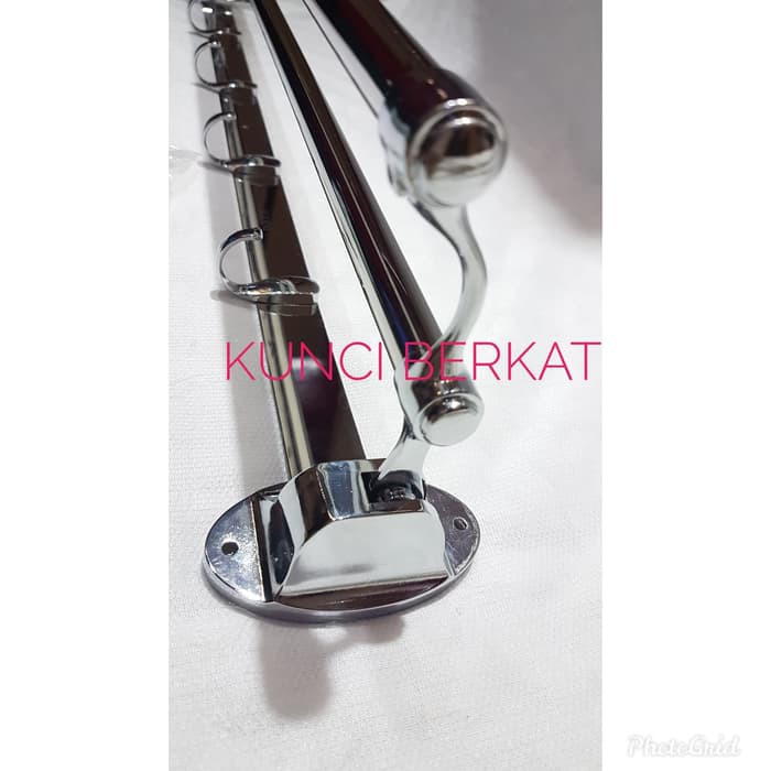 Gantungan Handuk/Rak/Towel/2 Baris/2 Bar/Pipa Melengkung/Handuk/Stainless