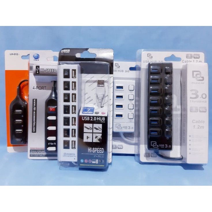 KABEL USB HUB 4 PORT 2.0 BIASA, USB HUB 2.0 7 PORT,  USB 3.0  4 PORT,  USB HUB 3.0 7 PORT