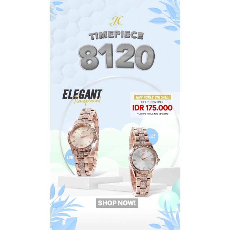 Jam Tangan Jims Honey Rantai Anti Air JT8120