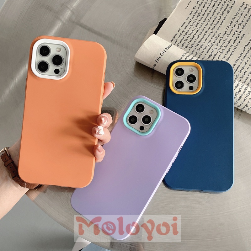 Casing Softcase Tpu Iphone 11 12 Pro Max 7 8 6 6s Plus X Xr Xs Max Se 2020 3 In 1 Shockproof