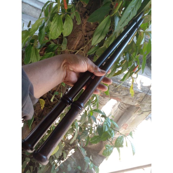 Tongkat komando kayu galih kelor hitam