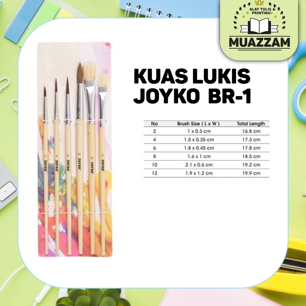 

Brush / Kuas Cat Air / Lukis / Acrylic Joyko BR-1