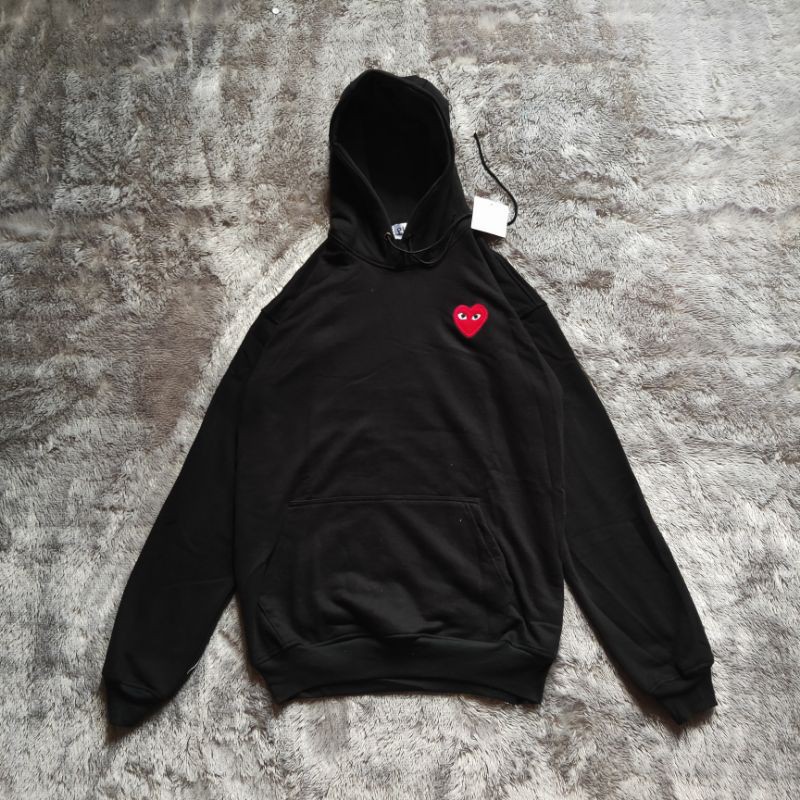 SWEATER HOODIE PLAY CDG BORDIR FULLTAG & LEBEL