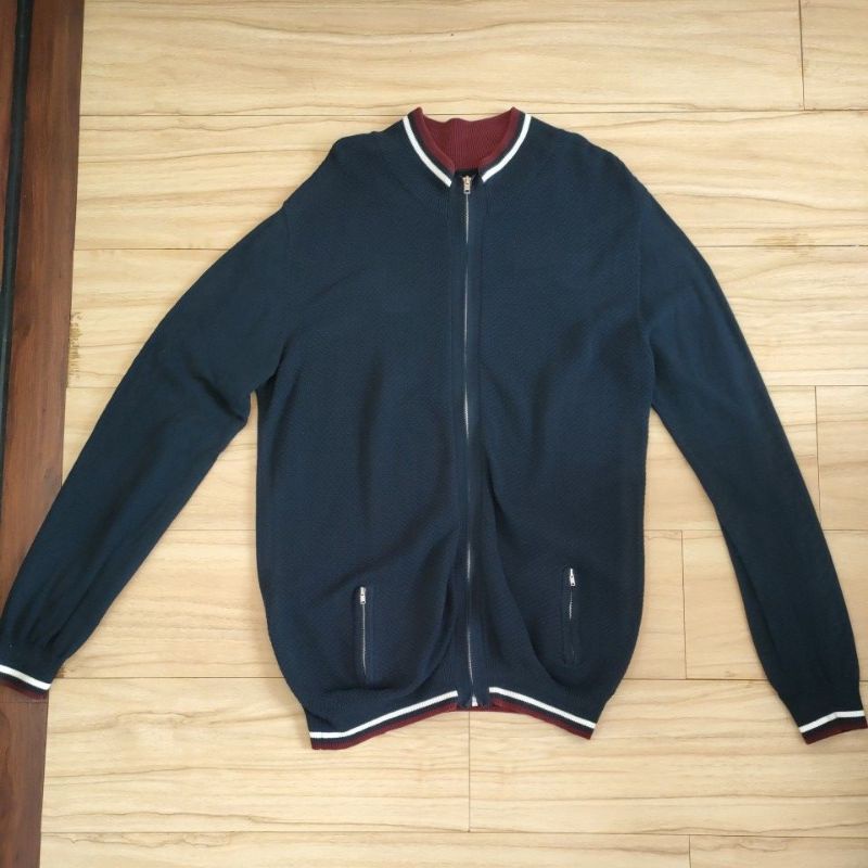 Cardigan/Jaket Kain Pria Preloved Salt n Pepper XXL