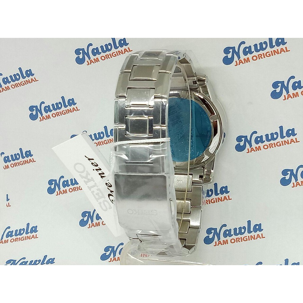 Seiko Premier SNQ145P1 Perpetual Calendar Silver Dial - Jam Tangan Pria SNQ145