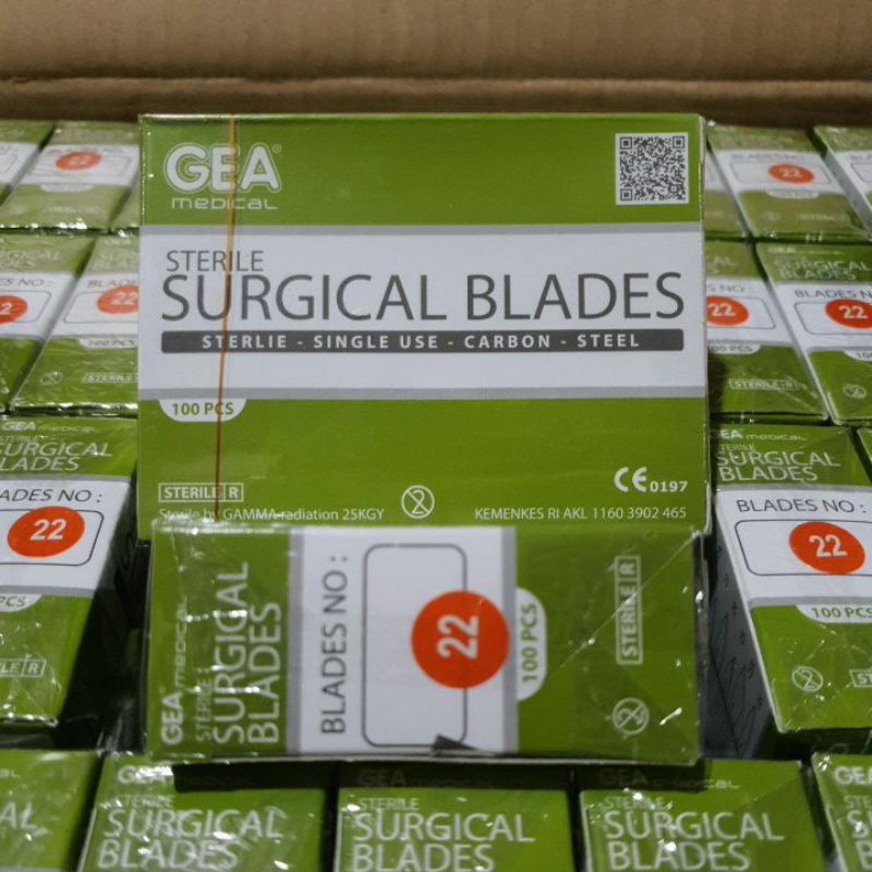 Pisau Bedah GEA no 22 / Surgical Blade / Bisturi / Mata pisau