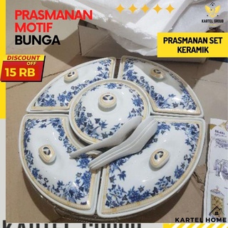 Jual HOME Tempat Saji Makanan Prasmanan Bulat Keramik Motif Sultan ...