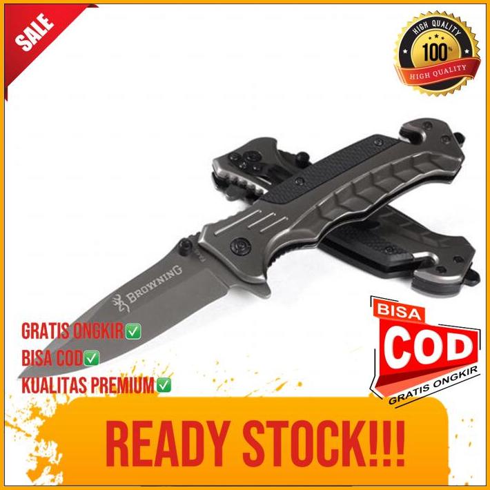 pisau lipat tactical browning fa46 titanium outdoor hunting knife edc