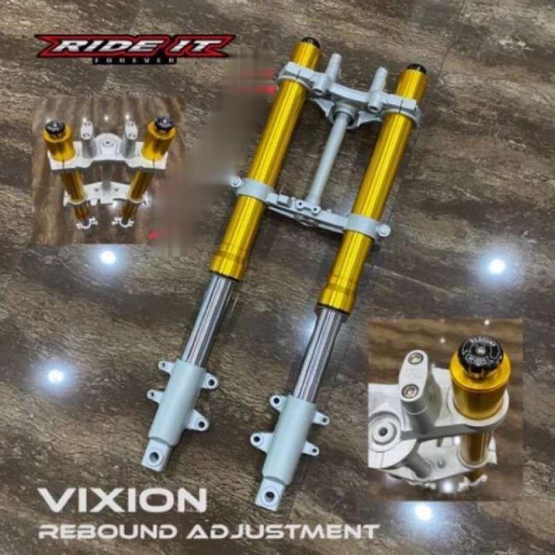 Usd Upside down Vixion merk RIDE IT bisa diaplikasikan ke motor byson xabre scorpio cb 150 tiger dll