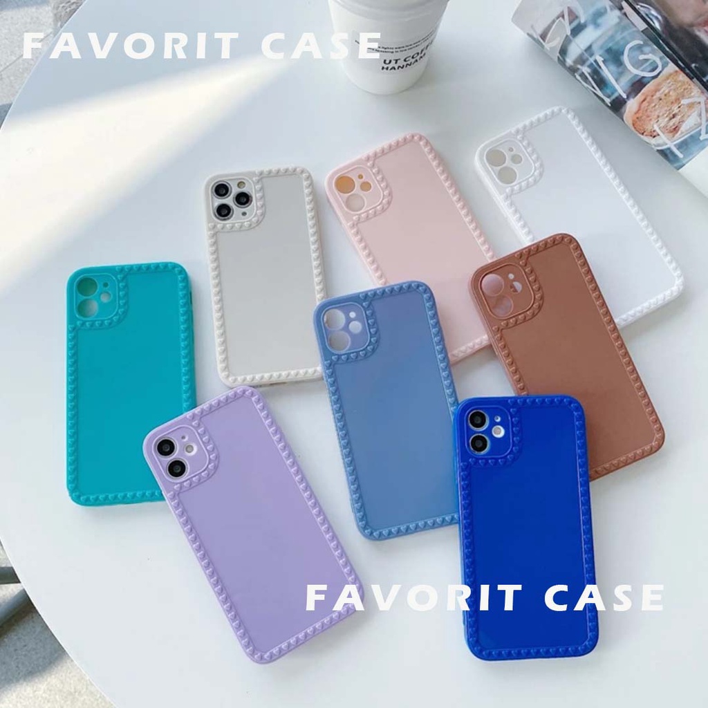 iPhone 6 6S 7 8 X Xr Xs Max 11 Pro Max PREMIUM Soft Case Lucu Silikon Casing Polos Motif Love