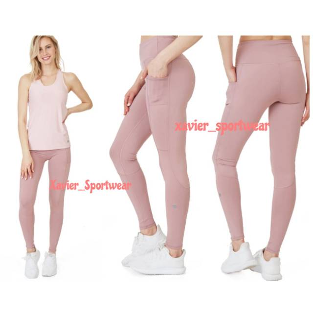 Gotex side pocket dusty pink legging