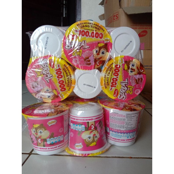 

sereal simba 2in1 isi 6 Cup rasa strawbery