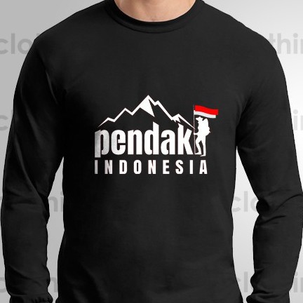 KAOS PENDAKI INDONESIA LENGAN PANJANG PREMIUM / COTTON COMBED 30S / KAOS DISTRO / KAOS PENDAKI
