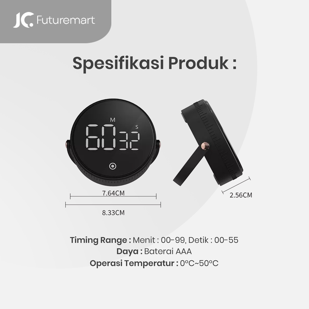 KITCHEN TIMER DAPUR - MASAK | ALARM ROTATION DIGITAL COUNTDOWN F1