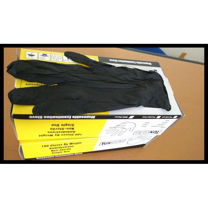 GLOVE NITRILE HITAM SARUNG TANGAN NITRILE HITAM