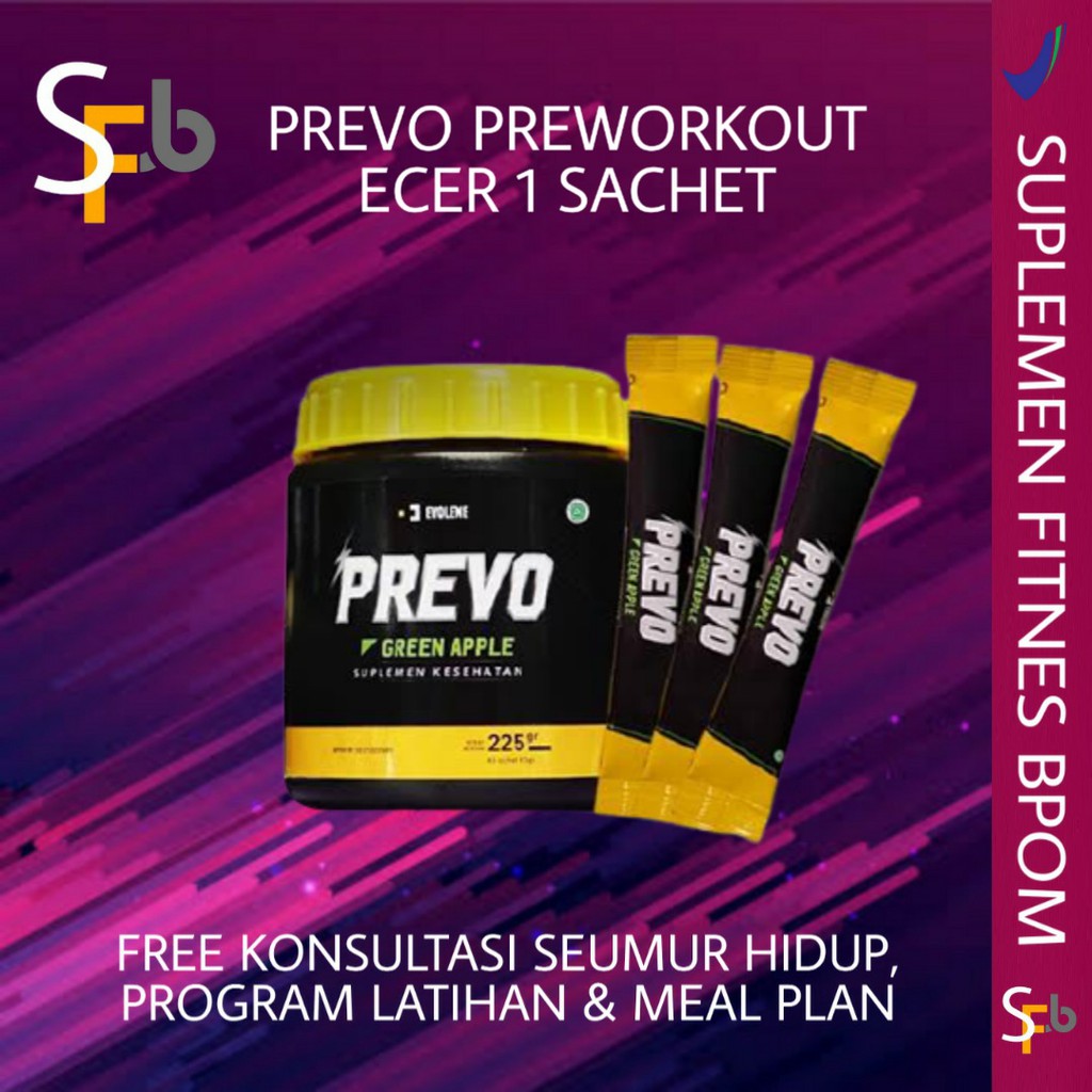 EVOLENE PREVO PRE WORKOUT 1 SACHET SERVING ECER