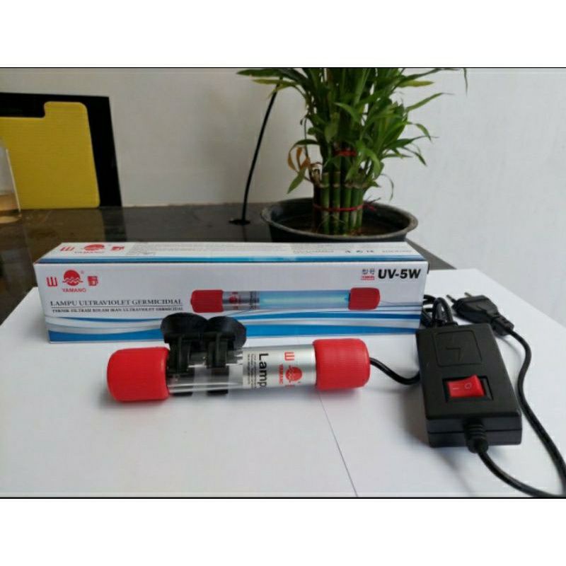 LAMPU UV AQUARIUM YAMANO 5 WATT PEMBASI LUMUT PANJANG 14CM