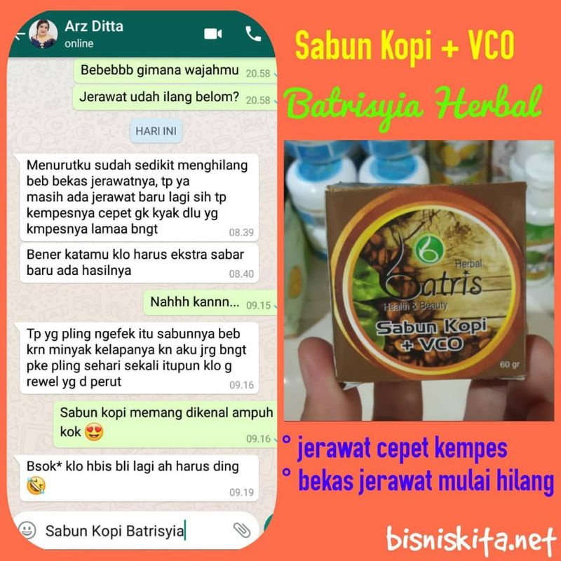 Sabun Vco kopi batrisyia herbal untuk flek hitam/ komedo / sabun wajah flek hitam