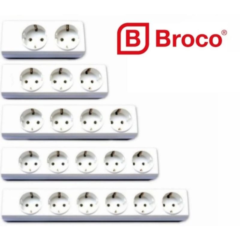 Stop Kontak Broco Arde OB Tempel Terminal Kuningan 2/3/4/5/6 Lubang