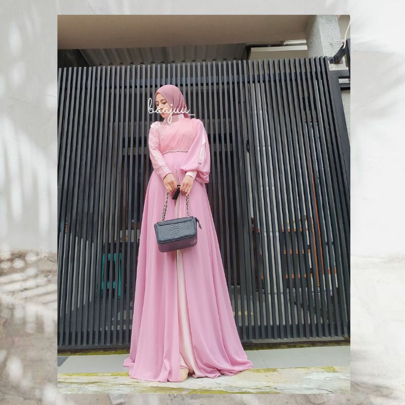 Gaun Pesta Brukat : Salamah Dress