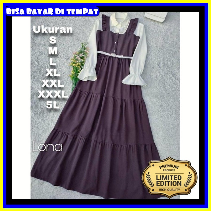 Baju Muslimah Syari Bsju Muslim Murah Import Dres Remaja Kondangan Pesta Dress Wanita Muslimah Syar 